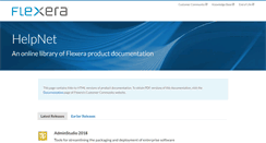 Desktop Screenshot of helpnet.flexerasoftware.com